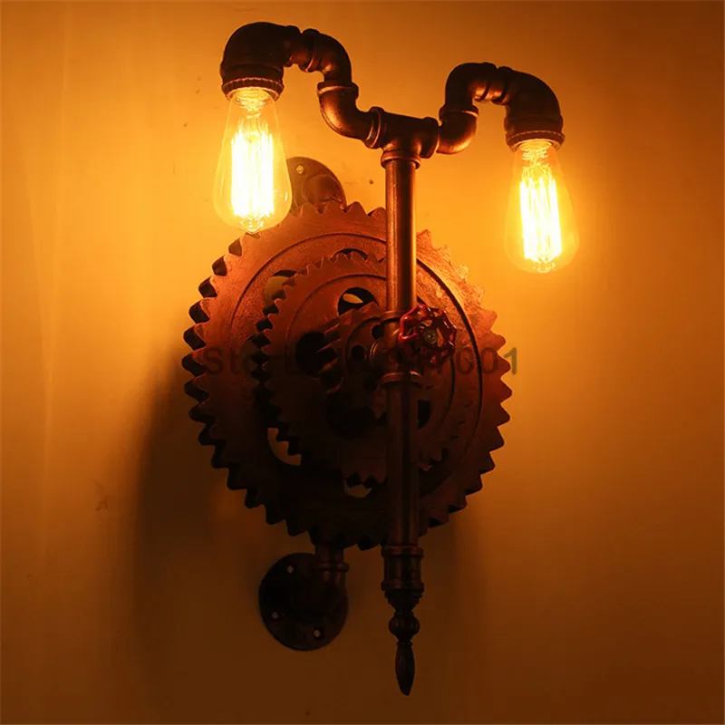 Винтажный промышленный настенный светильник в стиле ретро для кафе ресторана