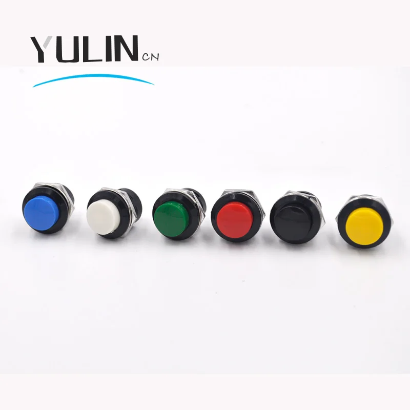 5 шт./лот R13 507 Мгновенный кнопочный переключатель выключения/сброса 16 мм 3A 250V