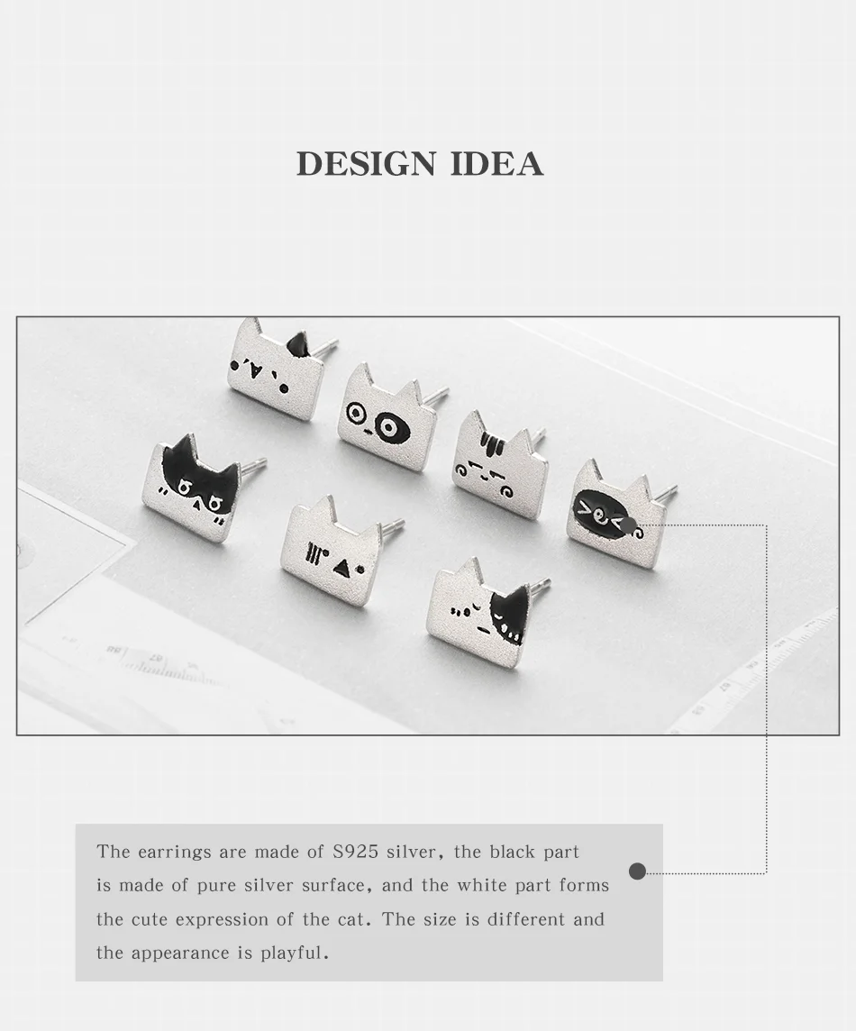 Thaya Expression Cat еженедельная серия S925 серьги-гвоздики животный дизайн для женщин ювелирный подарок