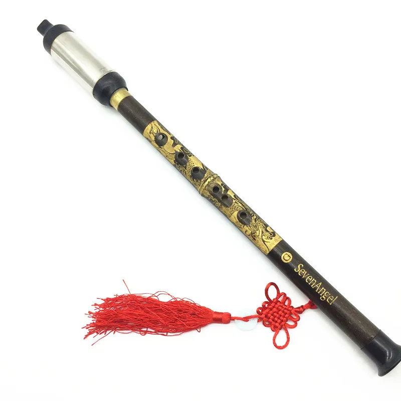 Flauta de Bambu Esculpida com Teclas Folclore com Padrão de Dragão Roxo Natural Bawu Flauta Vertical f – g Instrumento Chinês