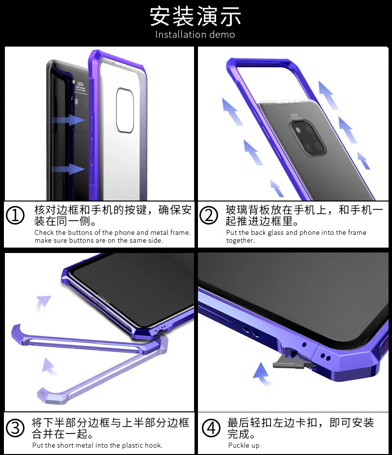 Для huawei mate 20 Pro противоударный чехол P30 Prro Роскошный Алюминиевый Чехол из
