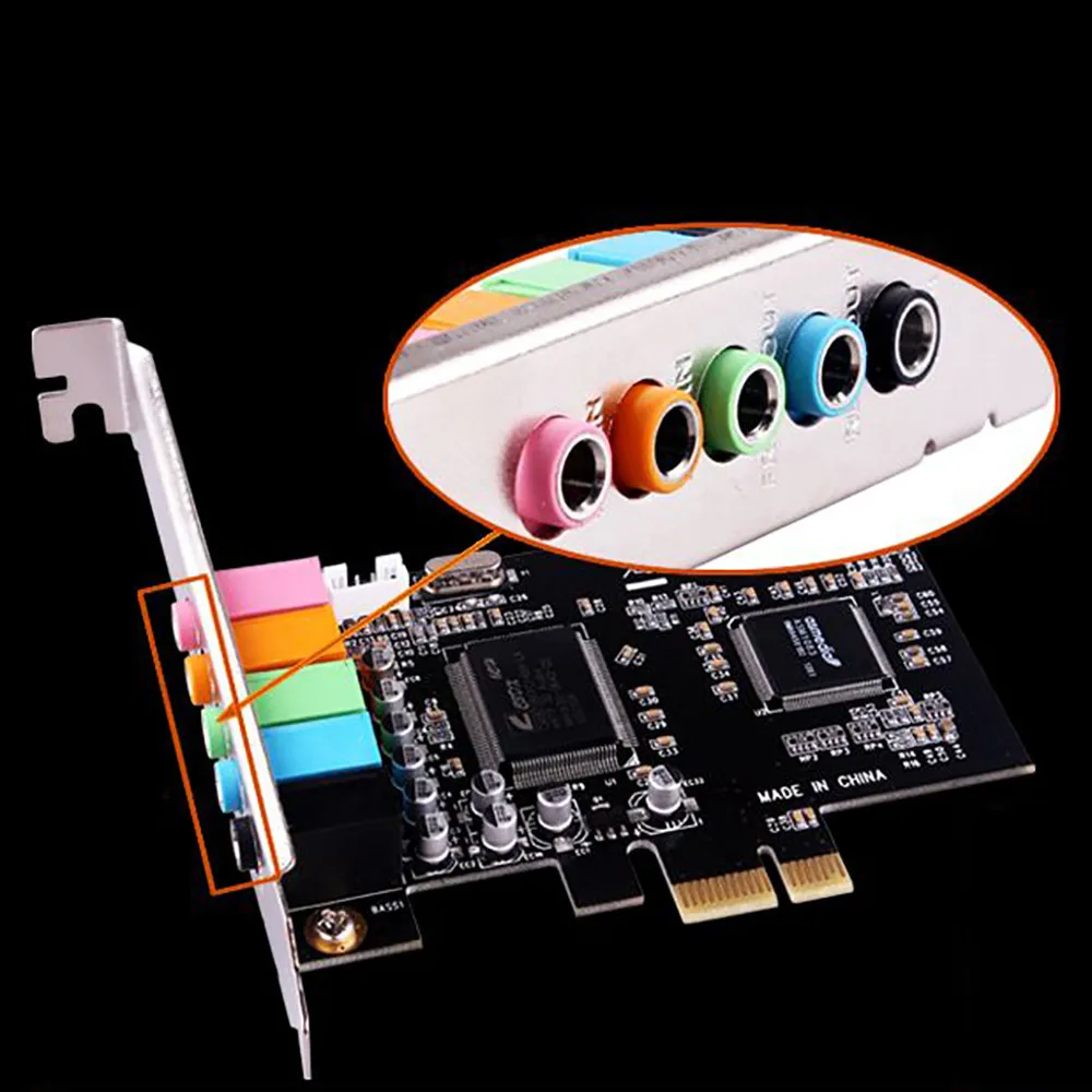 Аудио Звуковая карта PCI E 5 1 звук портов звуковая CMI8738 кино стерео объемная ED
