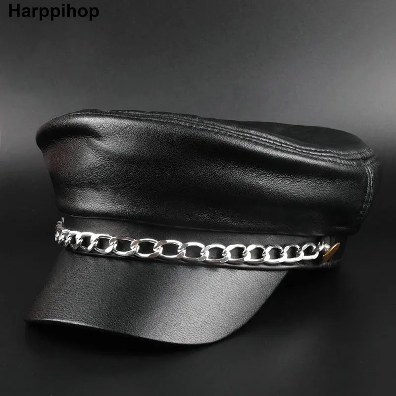 Harppihop * 2019 Весенние шапки из овечьей кожи повседневные теплые мужские в стиле