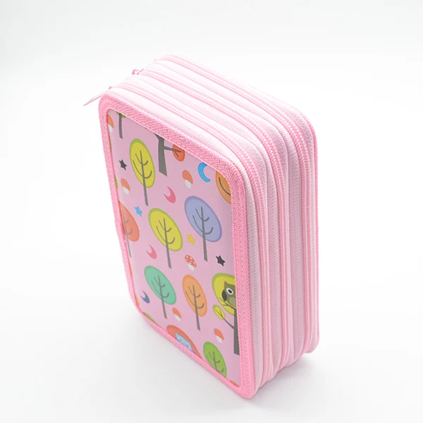 Pink 3 layers Чехол для карандашей, Сова, Kalem Kutusu, школьные принадлежности, коробка для карандашей Etui, животное, Kalem Kutu, милый Trousse, Scolaire, Stylo Box, Pensil - Цвет: Pink 3 layers