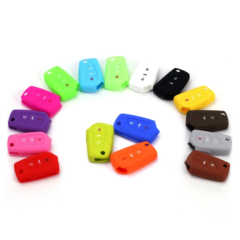 

Car Key Cover Case Silicone Shell For Toyota Corolla Yaris Auris Avensis Verso Aygo Scion TC IM