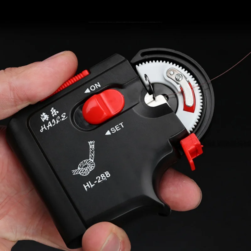 

Portable Electric Automatic Fishing Hook Tier Machine Tie Fast Fishing Hooks Line Tying Device Fishing Accessories TX01