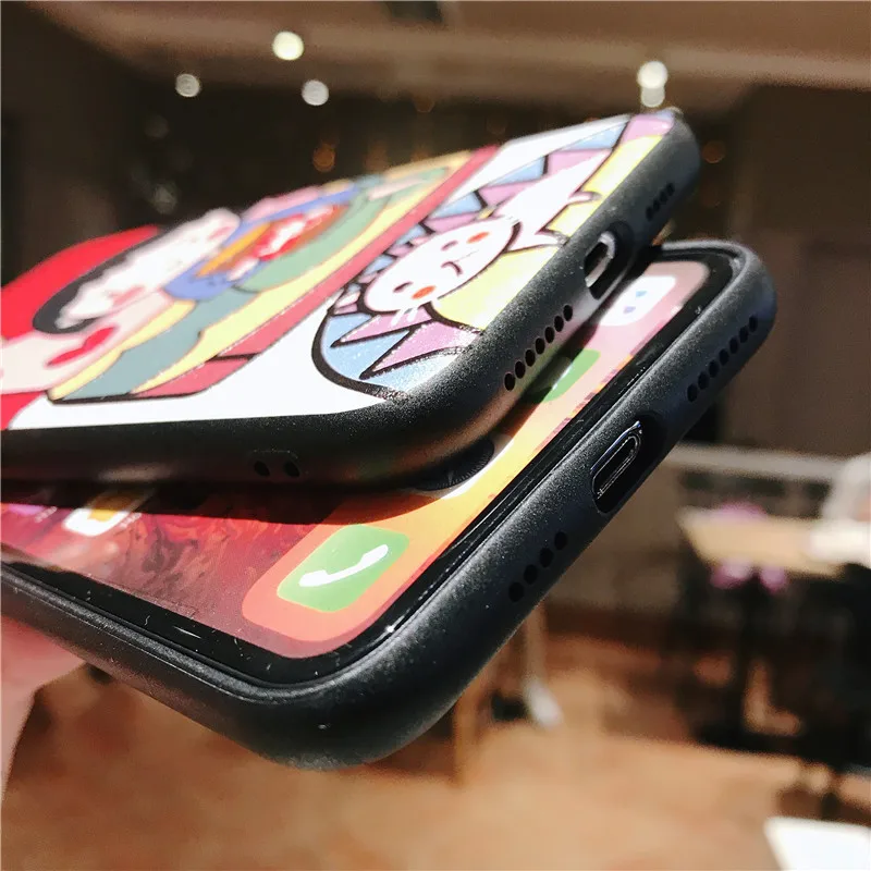 Fashion Mom Daughter Abstract Character Phone Cases For iPhone 6 6s 7 8 Plus Silk Soft Silicone TPU Cover X XR XS Max |