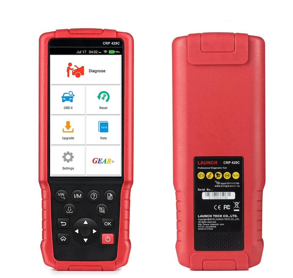 LAUNCH X431 CRP429C OBD2 считыватель кодов для двигателя/ABS/подушки безопасности/AT+ 11 сервис CRP 429C Авто диагностический инструмент Многоязычный pk CRP129
