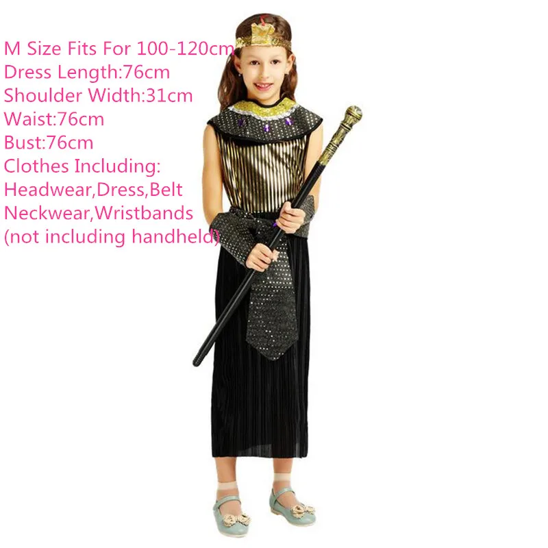 

New Black Girl Eypt Cosplay King Pharaoh Costume Clothing Carnival Fancy Dress Party halloween costume for kids