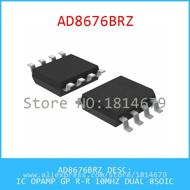 1 Шт./лот AD8676BRZ IC ОПЕРАЦИОННЫЕ УСИЛИТЕЛИ GP RR 10 МГЦ ДВОЙНОЙ 8 SOIC 8676 AD8676 |