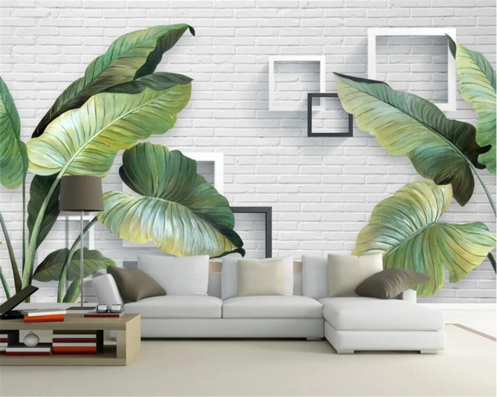 Обои на заказ фотообои Европейский ретро стиль ручная роспись тропический лес