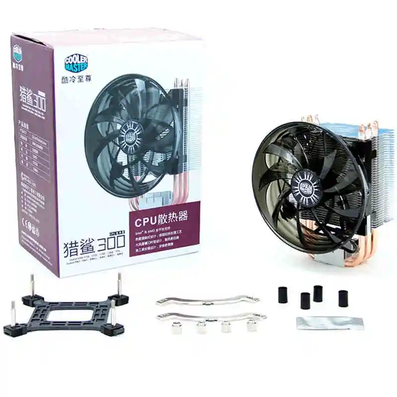 Cooler Master 3 медный радиатор CPU кулер для Intel 775 115X AMD AM3 AM2 FM2 120 мм 3pin охлаждающий