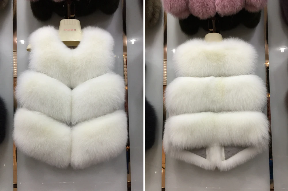 Jancoco Max, женский жилет из натурального Лисьего меха, зимний теплый жилет высокого качества, 3 ряда, пальто без рукавов, модный жилет S7162