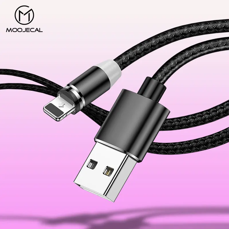 Магнитный USB кабель светодиодный type C Micro usb для зарядки Apple iphone X 7 8 6 Xs Max XR samsung xiaomi