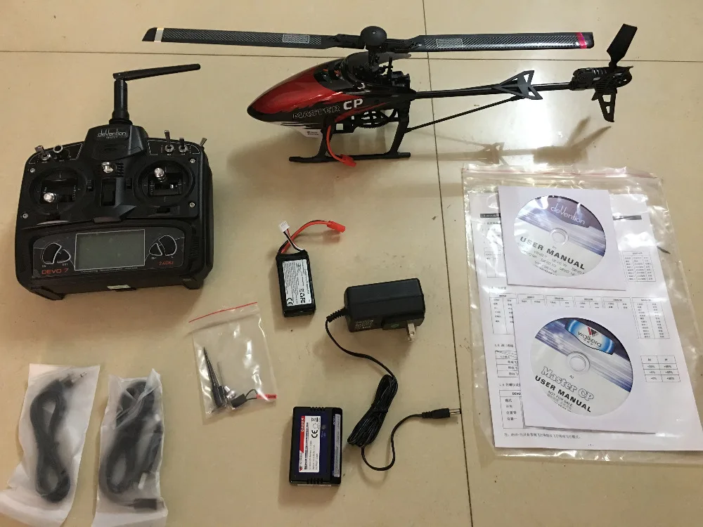 Оригинал Walkera Мастер CP с DEVO 7 передатчик 6-осевой гироскоп мини 6CH 3D Flybarless вертолет