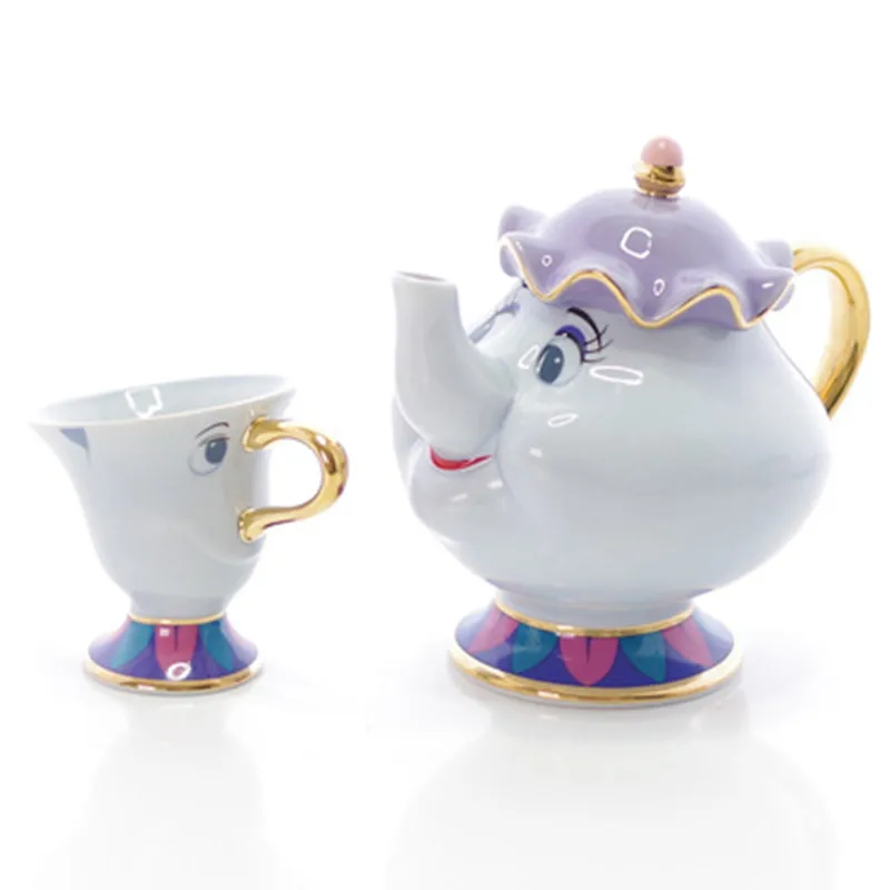 Креативная Красавица и Чудовище чайный набор горшок чашка Mrs Potts сахарный jar Chip