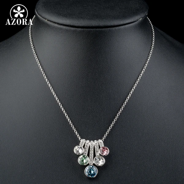 Азора 5 серии цветок с красочными Австрийские кристаллы Stellux ожерелье TN0143|necklace