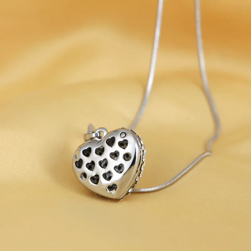 Ожерелье с кулоном в виде сердца женское серебряное ожерелье подарок девушки
