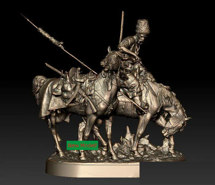 3D модель stl формат твердая вращения скульптура для станка с ЧПУ Козак Козак|3d model