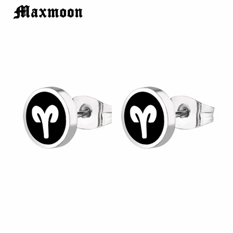 Винтажные серьги-гвоздики Maxmoon из нержавеющей стали в стиле унисекс | Украшения и