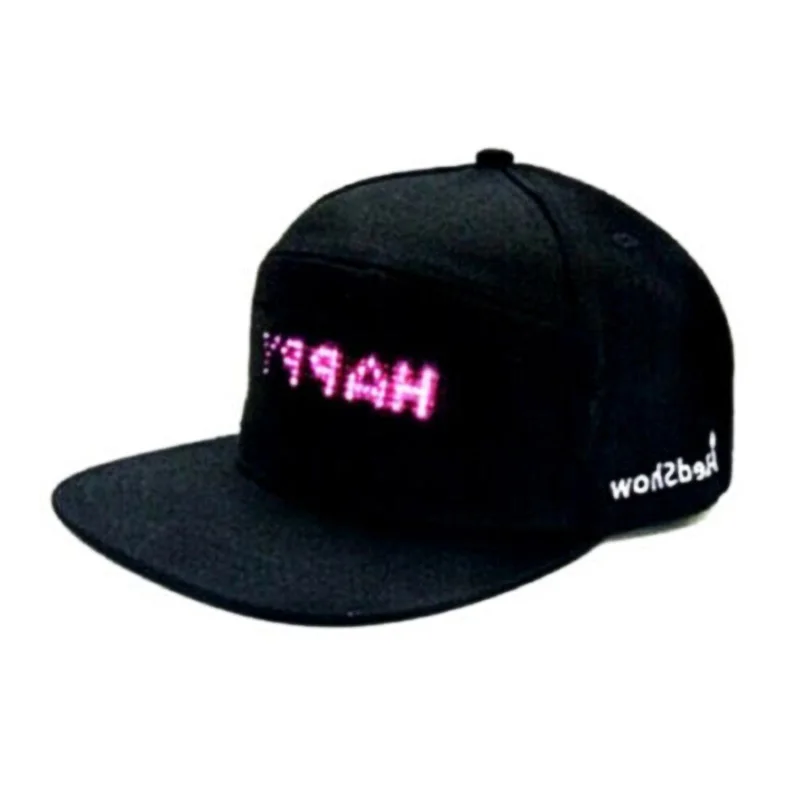 LED Light Up Hat Colorful Cap Cool with Screen Waterproof Smartphone Controlled C55K Sale | Спорт и развлечения