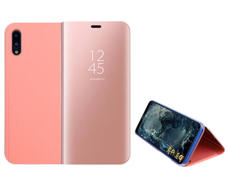 Чехол для P20 Pro с покрытием зеркало откидная крышка Huawei | Мобильные телефоны и