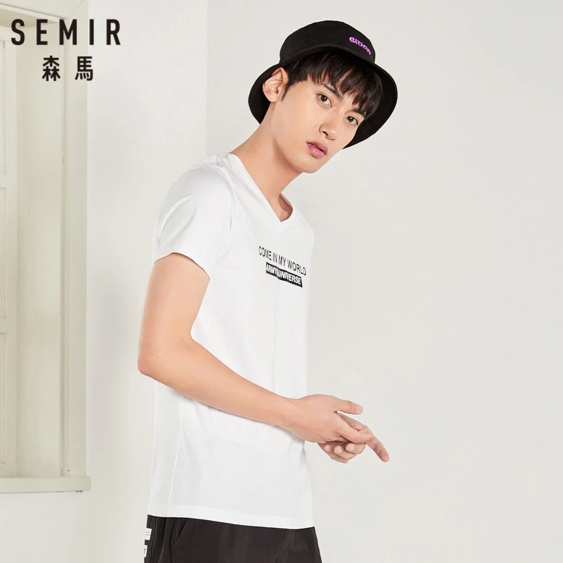 SEMIR мужские футболки плюс размер футболка Homme летние с коротким рукавом Camiseta |
