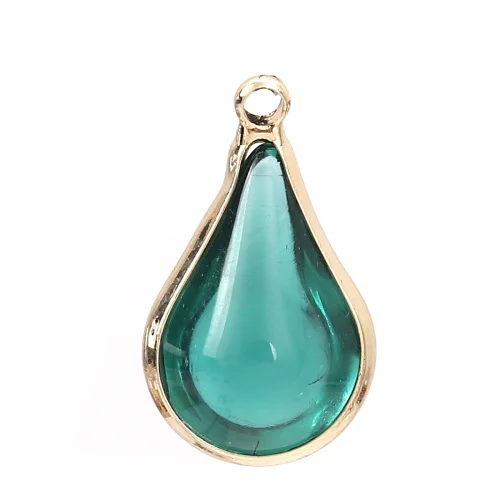 DoreenBeads модные медные и стеклянные подвески, Золотой Павлин, синие разноцветные шармы 18 мм x 10 мм(6/" x 3/8")-17 мм x 10 мм, 5 шт - Окраска металла: 3