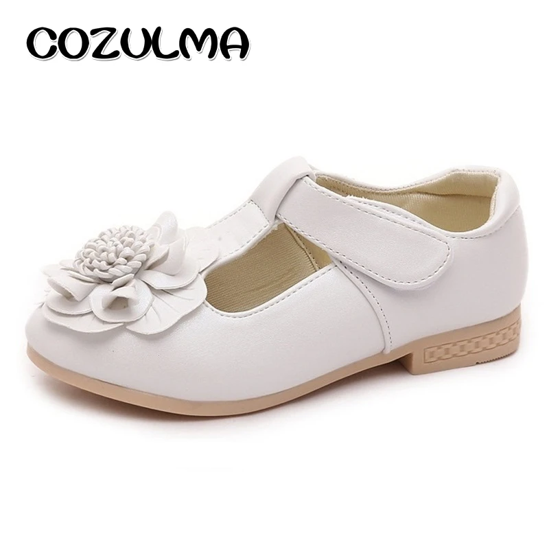 COZULMA/Осенняя детская обувь на плоской подошве Тонкие туфли принцессы с цветочным