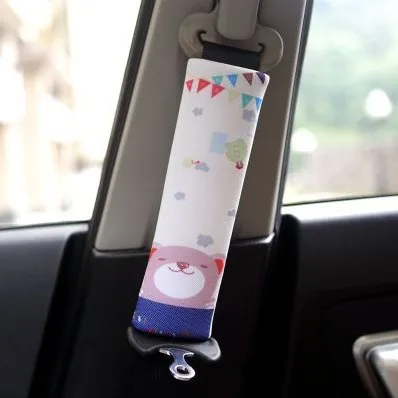 2 Pieces Car Accessories Belt Cover Insurance Shoulder Pad Lengthen Cute Cartoon Comfort Interior Decoration Ornament | Автомобили и