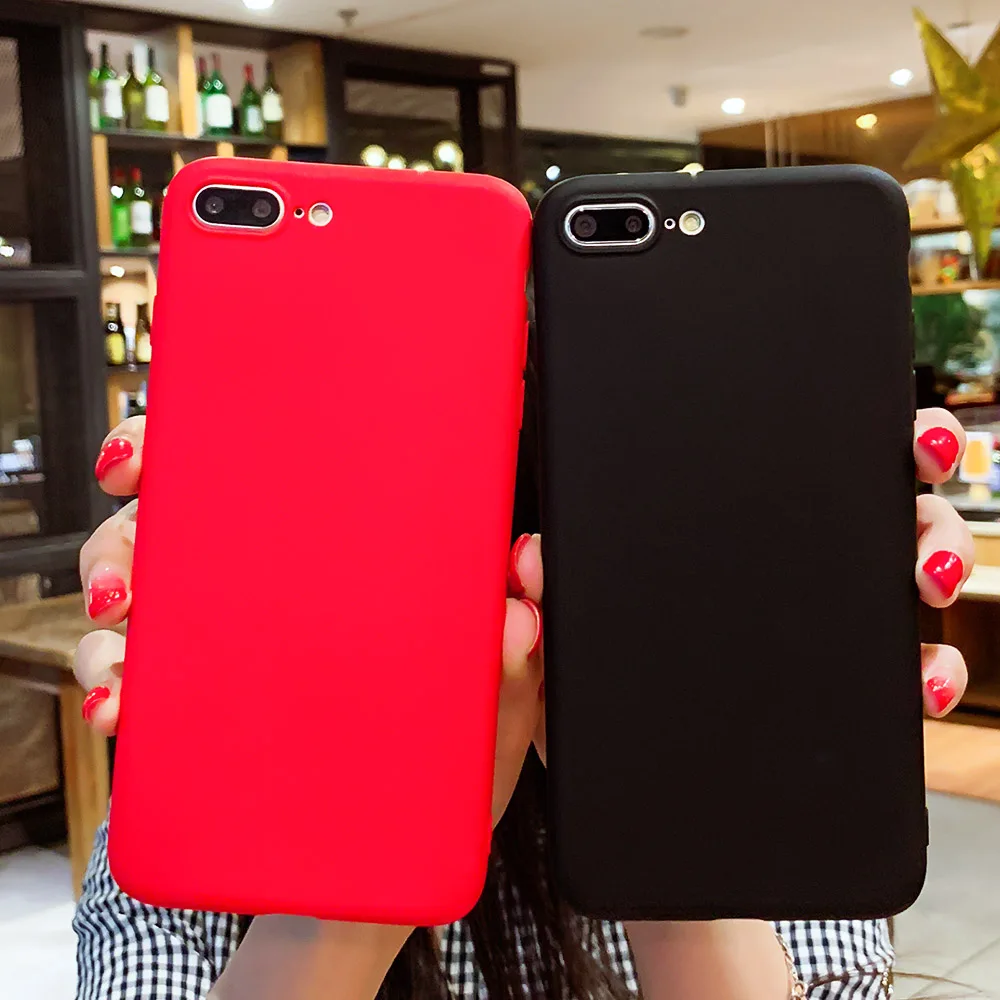 Силиконовый чехол для iPhone 5 5S SE 6 S 7 8 Plus Чехлы ТПУ карамельного цвета крышка X XR Xs