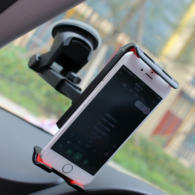 

Long Arm Black Red Blue Universal Mobile Phone Car Holder Smartphone Stand Car Windshield Mount Support Telephone For xiaomi