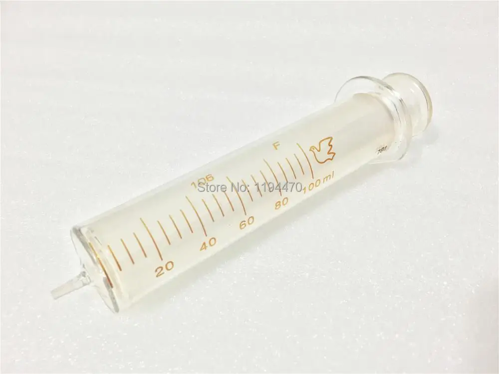 

1pcs/Lot 100ml Glass Syringe Injector Lab Glassware Sampler