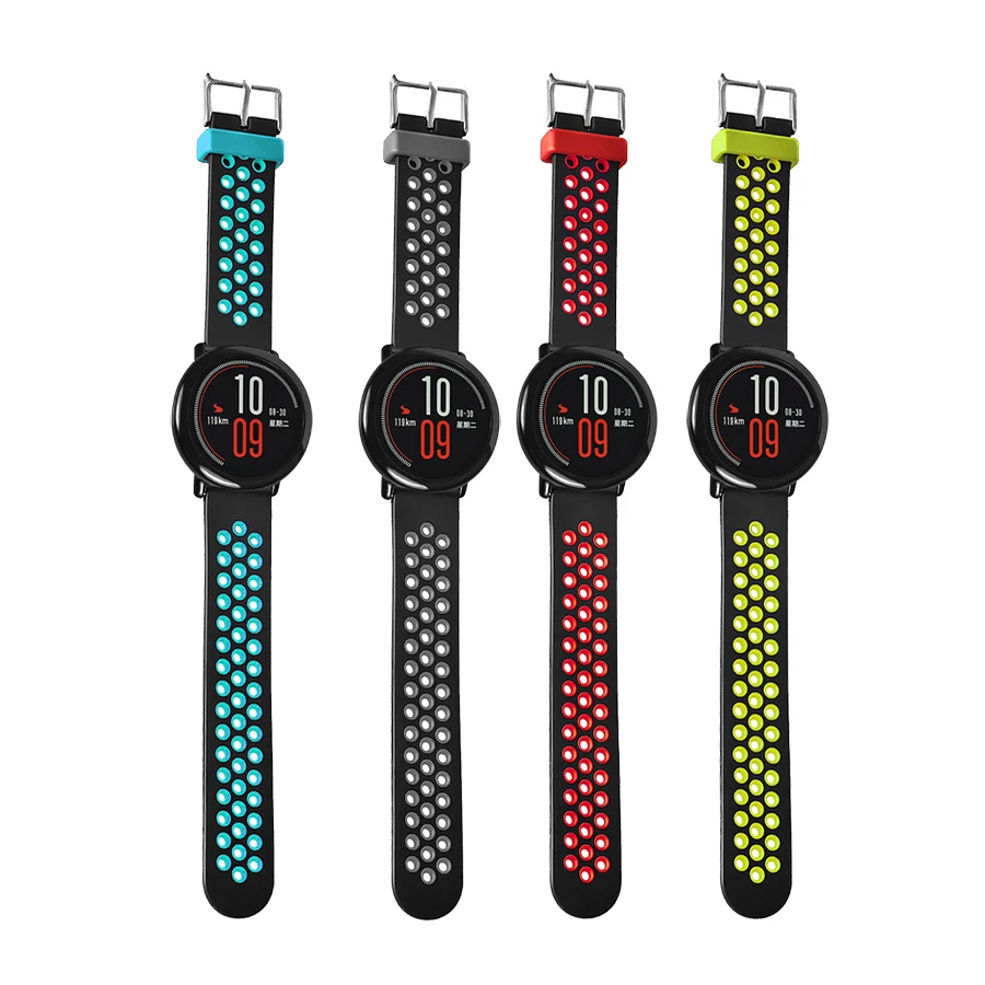Силиконовый ремешок для смарт часов Amazfit GTR 47 мм 22 браслет на запястье Xiaomi Huami Stratos 3