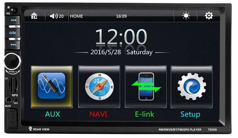 7 дюймовый автомобильный mp5 с GPS функцией Ouchuangbo USB aux 2 Din сенсорный экран BT swc
