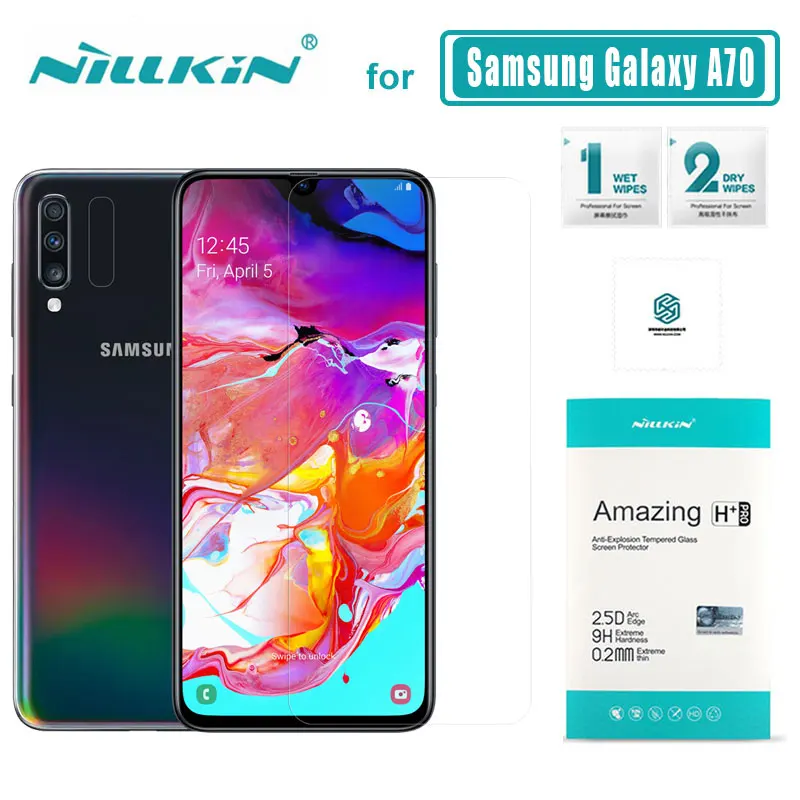 Закаленное стекло Nillkin 9H + Pro 2.5D для Samsung Galaxy A70 ультратонкое Защитное Nilkin|Защитные
