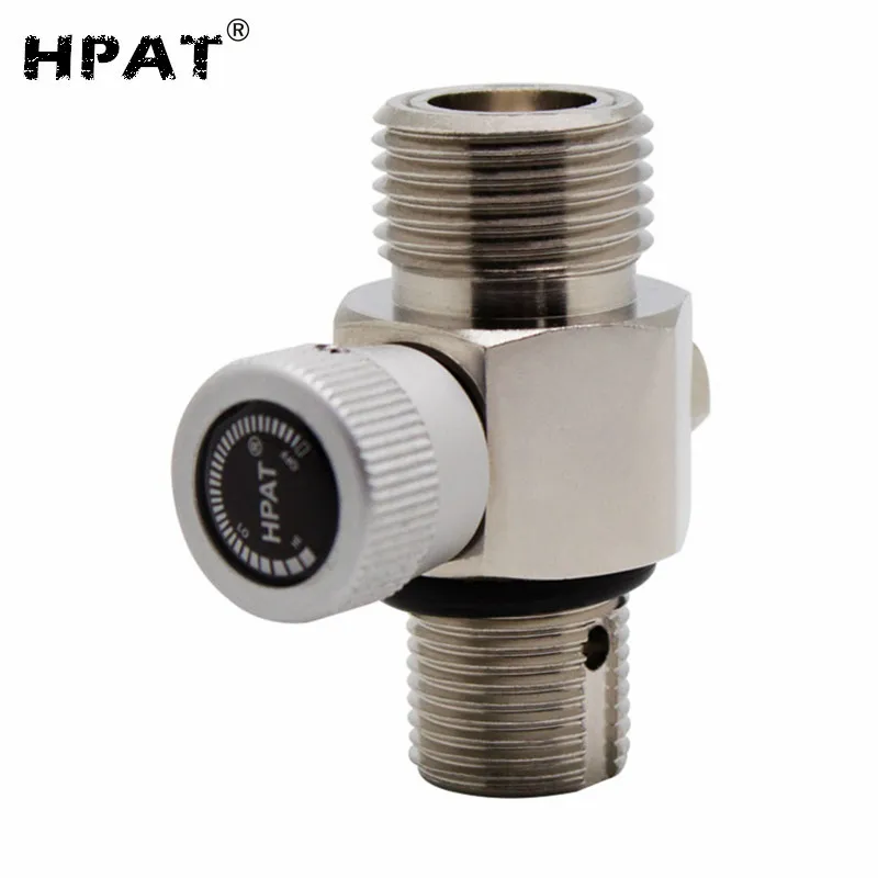 Хромированный кран HPAT для пейнтбола с резьбой ВКЛ./ВЫКЛ. M18X1.5|Пейнтбольные