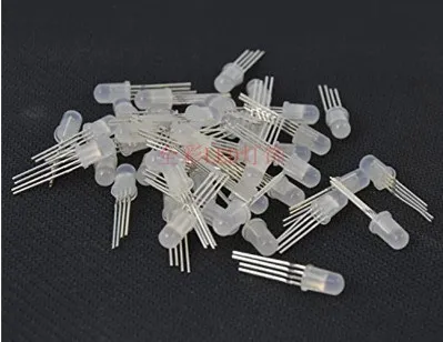 10pcs APA106 F5 5mm RGB LED Chips Integrated RGB LEDs (like WS2812B) APA106 round hat Full color LEDs