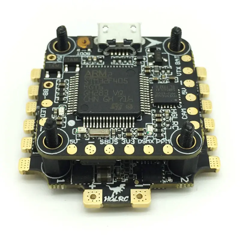 20*20 мм HGLRC XJB F438 Flytower Micro F4 Контроллер полета AIO OSD BEC & 33A 4 в 1 BLheli_S DShot600 ESC для