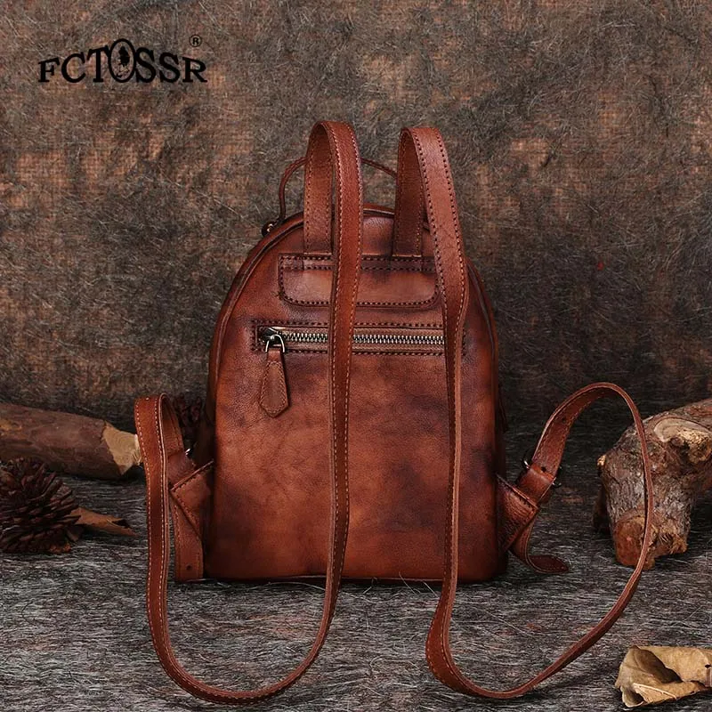 Женский рюкзак из 2019 натуральной кожи модная женская сумка с заклепками мягкая