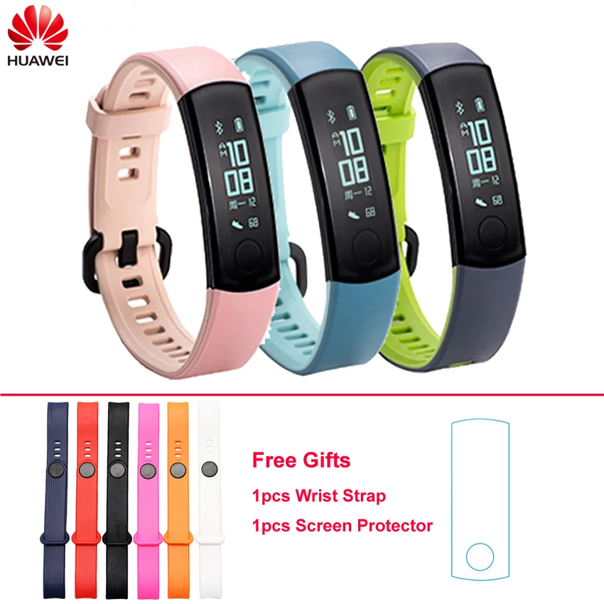 Оригинальный Смарт браслет Huawei Honor Band 3 Bluetooth OLED пульсометр водостойкость до 5 АТМ