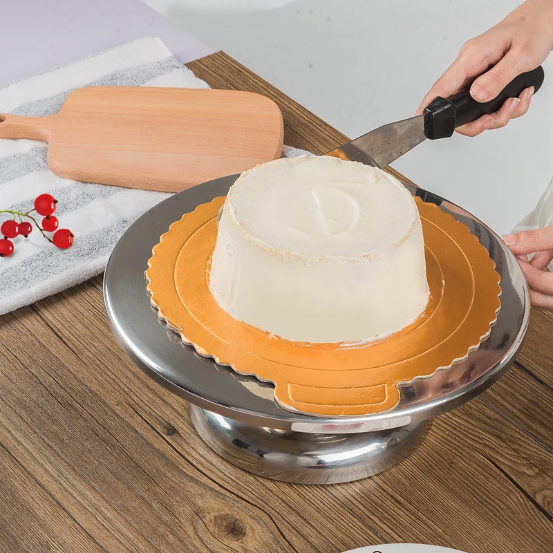 12 дюймов Алюминий сплав торт поворотный стенд DIY Инструменты для выпечки торта проигрыватель вращающийся тортов украшения выпечки инструмент Кухня аксессуары