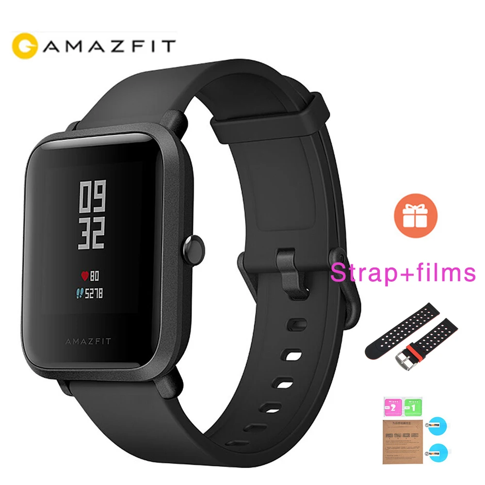 1 год гарантии глобальная версия Huami Amazfit Bip умные часы gps Smartwatch IP68 HR 45 дней в режиме ожидания для IOS fitness Tracke
