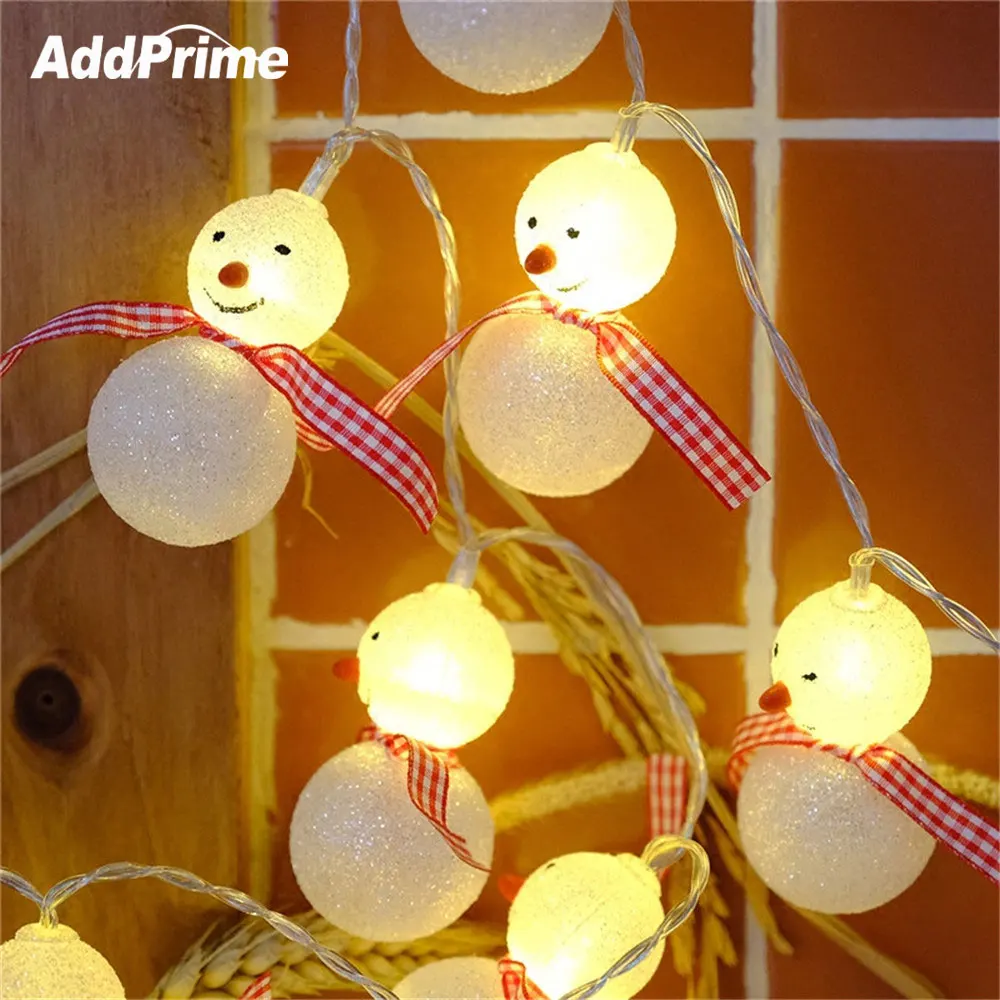 

LED Decoration Lights For Home 3M 20 Leds Snowman Light String Battery Powered String Lights For Christmas New Year Party Decor