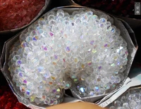 sale white ab color 110pcs 4mm bicone austria crystal beads charm glass beads loose spacer bead for diy jewelry making