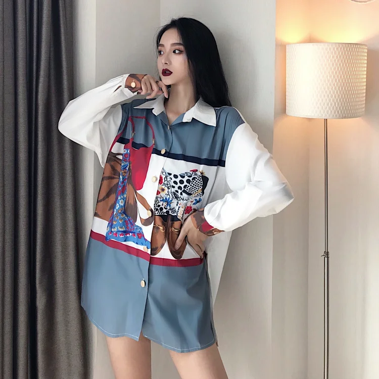 plus size women brand style blouses long tops loose shirts harajuku white blusa vetement femme korean fashion clothing | Женская одежда