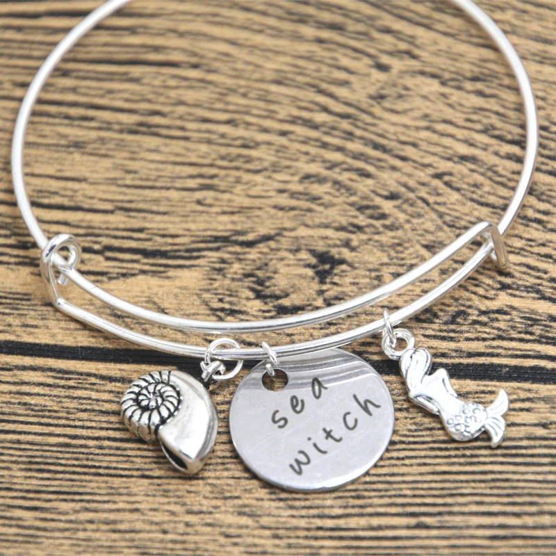 12pcs Little Mermaid Inspired bracelet Villain Ursula Sea Witch. Silver colored crystal for women or girls bangles | Украшения и