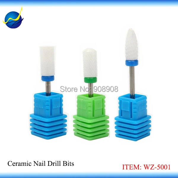 Free Shipping 3pcs New Ceramic Nail Drill Bit for Chiropody Podiatry Manicure Nail Art Salon Foot Care Cuticle Polishing Hobbing