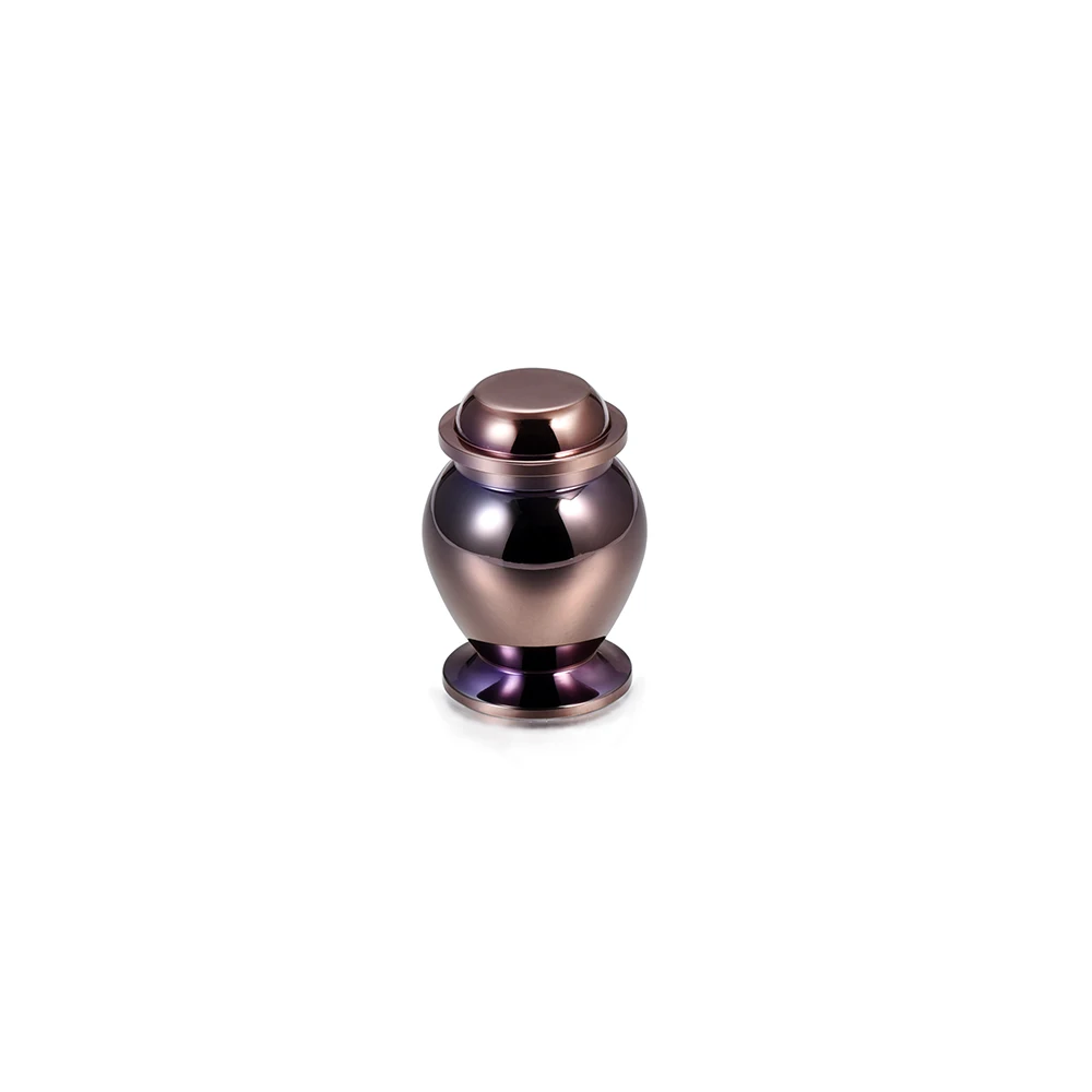 

IJU033 (40mm*29mm) Multi-Colored Stainless Steel Mini Cremation Casket Jewelry Ashes Holder Memorial Urn For Ashes + Free Box