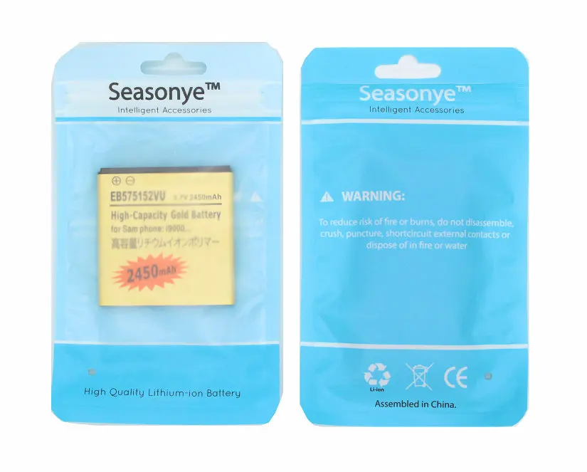 Батарея для Samsung Galaxy S S1 GT I9000 i9000 i9003 i9001 i779 i589 i919 i919U 1x2450 mAh EB575152LU|battery for samsung|battery